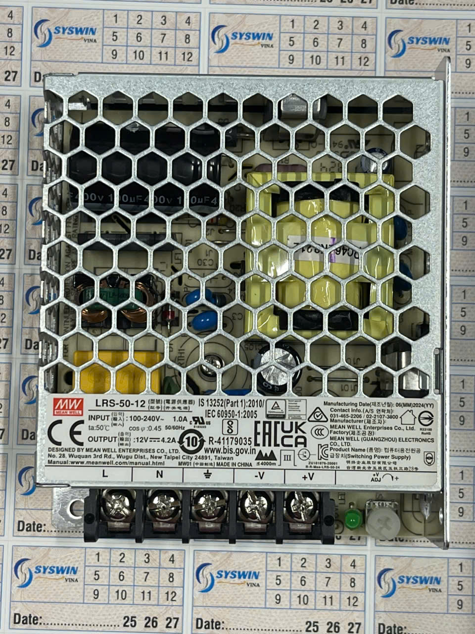 Bộ nguồn LRS-50-12 (50W 12V 4.2A)